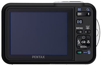 Foto der Rückseite der Optio WS80 von Pentax