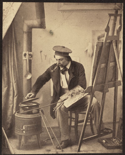 Foto Marie-Alexandre Alophe: Caricature. La gloire et le pot-au-feu, Paris 1858