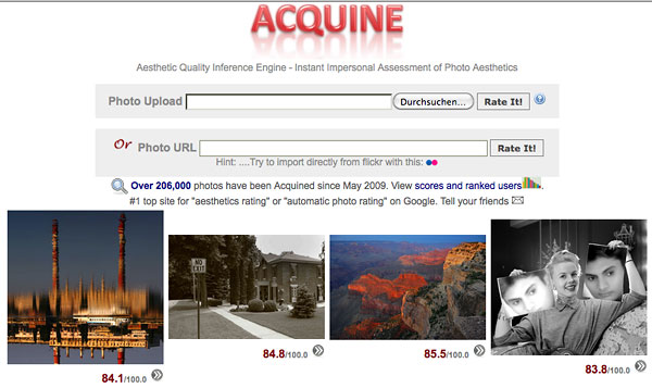 Screenshot von Acquine