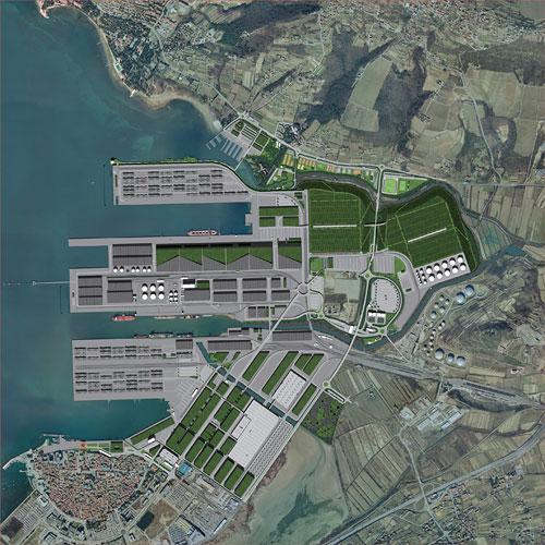 Entwurf für den Hafen in Koper