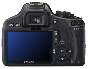 Foto der Rückseite der EOS 550D von Canon