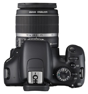 Foto der Oberseite der EOS 550D von Canon