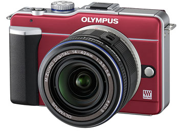 Foto der roten Pen E-PL1 von Olympus