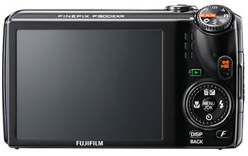 Foto der Rückseite der FinePix F300EXR von Fujifilm