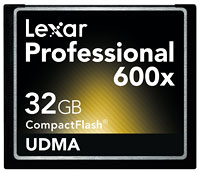 Foto der Lexar Professional 600x CompactFlash-Karte