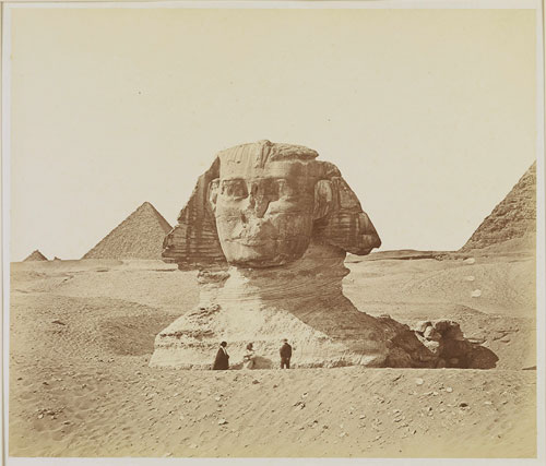 Foto James Robertson, Sphinx im Pyramidenfelde zu Gizeh, um 1855