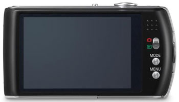 Foto der Rückseite der Lumix DMC-FX70 von Panasonic