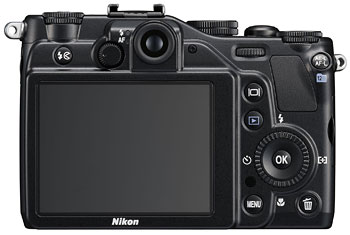 Foto der Rückseite der Coolpix P7000 von Nikon