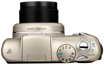 Foto der Oberseite der PowerShot SX130 IS von Canon