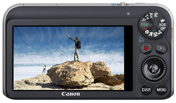 Foto der Rückseite der PowerShot SX210 IS von Canon