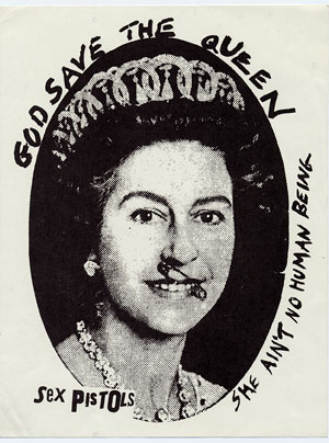Jamie Reid, God Save the Queen, 1976
