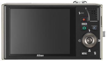 Foto der Rückseite der Coolpix S8000 von Nikon