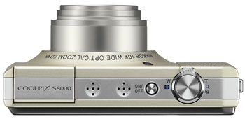 Foto der Oberseite der Coolpix S8000 von Nikon