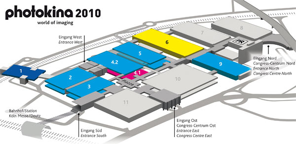 Hallenplan der photokina 2010 von der koelnmesse