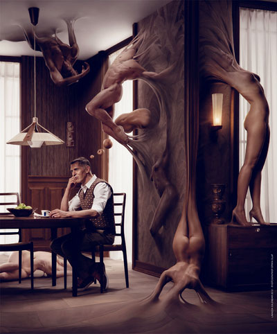 Foto Erwin Olaf, My thoughts flying away