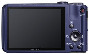Foto der Rückseite der Cyber-shot DSC-HX7V von Sony