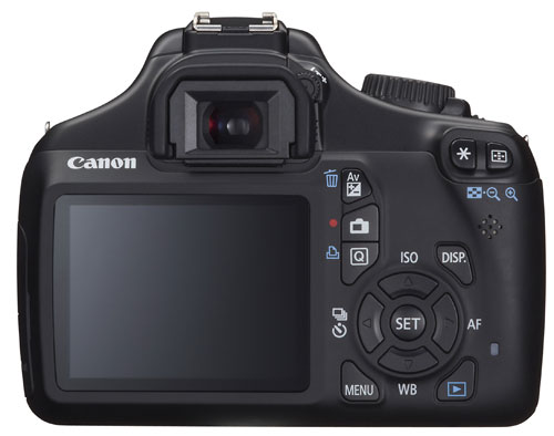 Foto der Rückseite der EOS 1100D von Canon