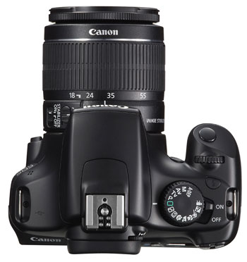 Foto der Oberseite der EOS 1100D von Canon