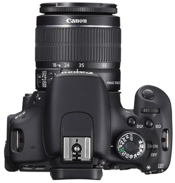 Foto der Oberseite der EOS 600D von Canon