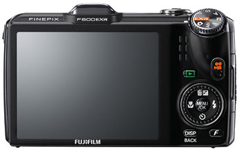 Foto der Rückseite der FinePix F600EXR von Fujifilm