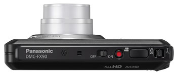 Foto der Oberseite der Lumix FX90 von Panasonic