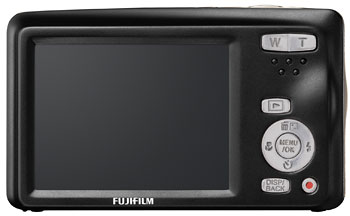 Foto der Rückseite der FinePix JX700 von Fujifilm