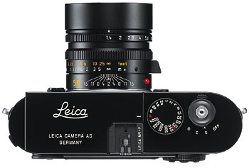 Foto der Oberseite der M9-P von Leica