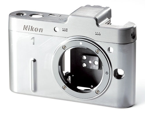 Foto vom Alugehäuse der von der Nikon 1 V1