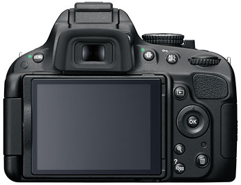 Foto der Rückseite der D5100 von Nikon