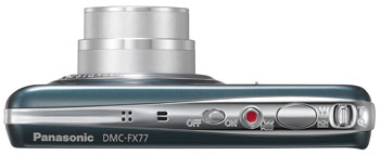 Foto der Oberseite der Lumix FX77 von Panasonic