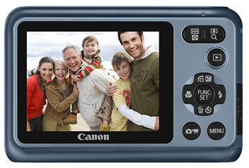Foto der Rückseite der PowerShot A800 von Canon