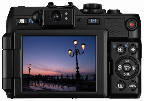 Foto der Rückseite der PowerShot G1 X von Canon