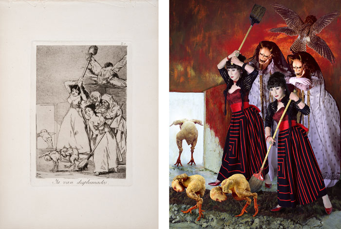 Radierung Francisco de Goya + C-Print Yasumasa Morimura