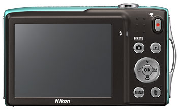 Foto der Rückseite der Coolpix S3300 von Nikon