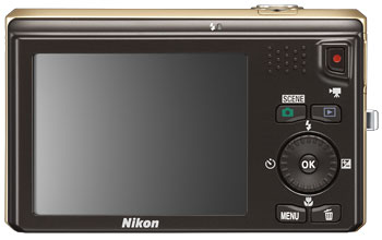 Foto der Rückseite der Coolpix S6300 von Nikon