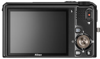 Foto der Rückseite der Coolpix S9100 von Nikon