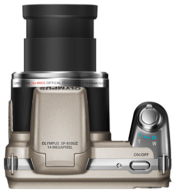Foto der Oberseite der SP-810UZ Ultra Zoom von Olympus