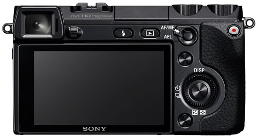 Foto der Rückseite der alpha NEX-7 von Sony