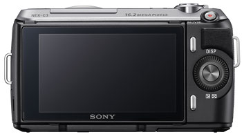 Foto der Rückseite der NEX-C3 von Sony