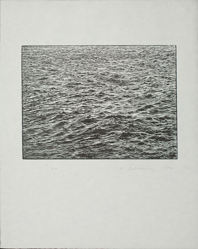 Vija Celmins: Ocean Surface Woodcut 1992, 1992