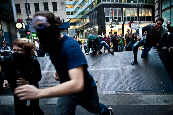 Foto Andrew Burton, aus der Serie „Occupy Wall Street“
