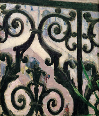 Gustave Caillebotte, Blick durch ein Balkongitter, 1880
