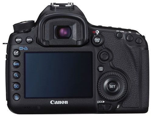 Foto der Rückseite der EOS 5D Mk III von Canon