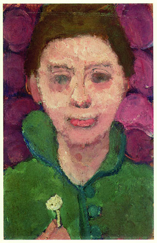 Paula Modersohn-Becker: Selbstbildnis mit Blume, 1907