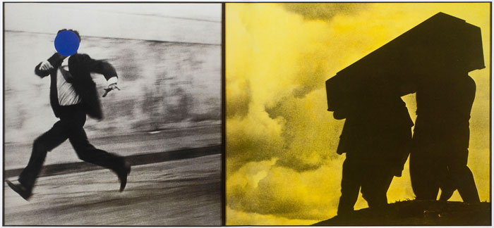 Foto John Baldessari (*1931), Man Running/Men Carrying Box, 1988-1990