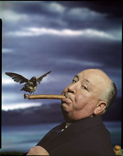 Foto Philippe Halsman, Alfred Hitchcock for the promotion of the film The Birds, 1962 (2013)