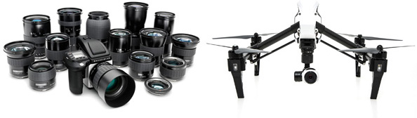 Hasselblad-Kamera und DJI-Drohne