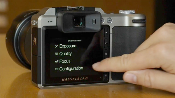 Hasselblad X1D: Touchscreen