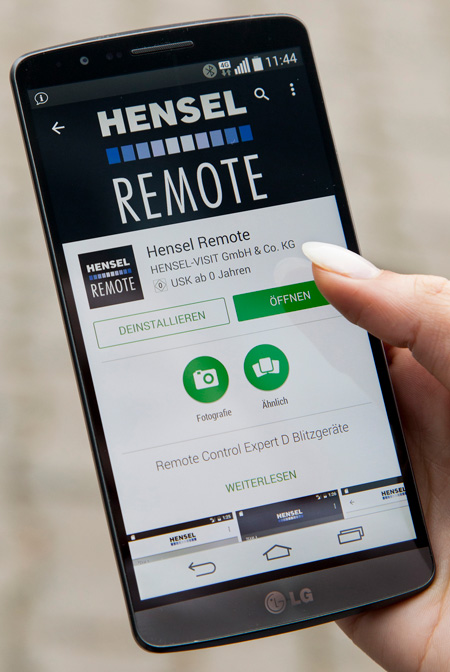 Hensel WiFi Remote Android auf LG-Handy
