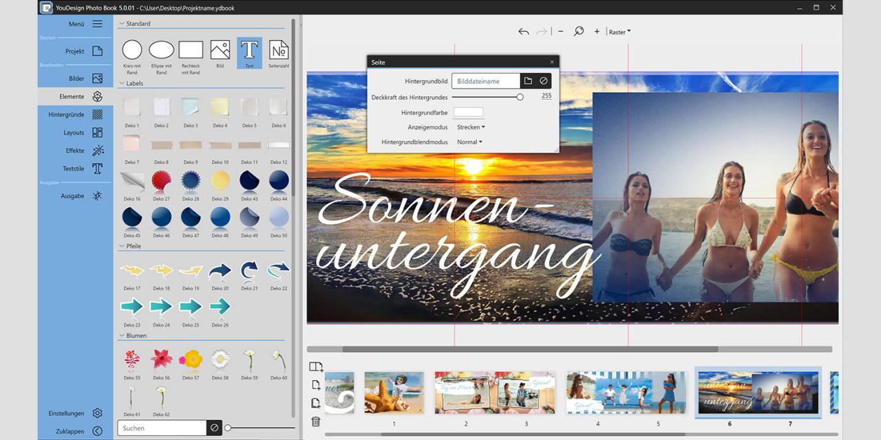YouDesign Photo Book: Gestaltungssoftware für Fotoalben ohne Bindung an Print-Service